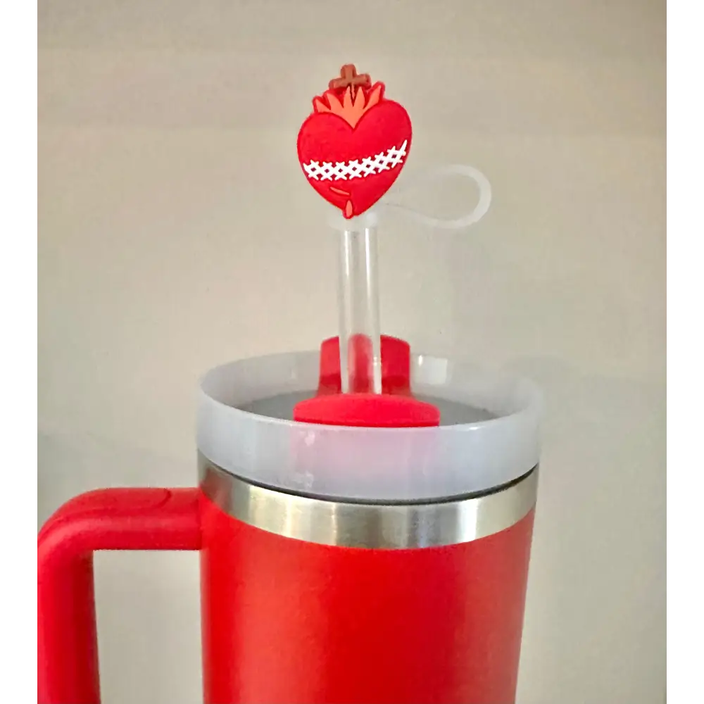 Catholic Straw Toppers: Holy Hearts (a 2 pack!)