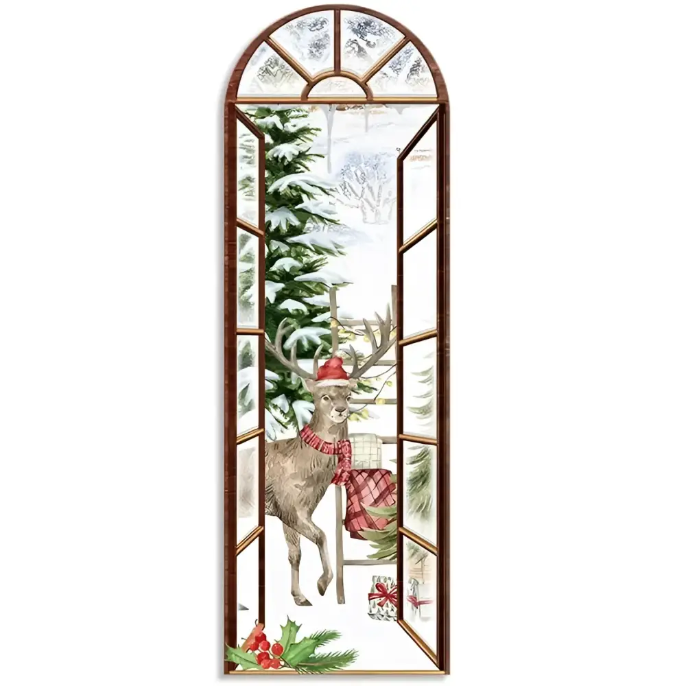 Christmas-Themed Bookmark – Single Bookmark - Deer in Hat - Bookmark