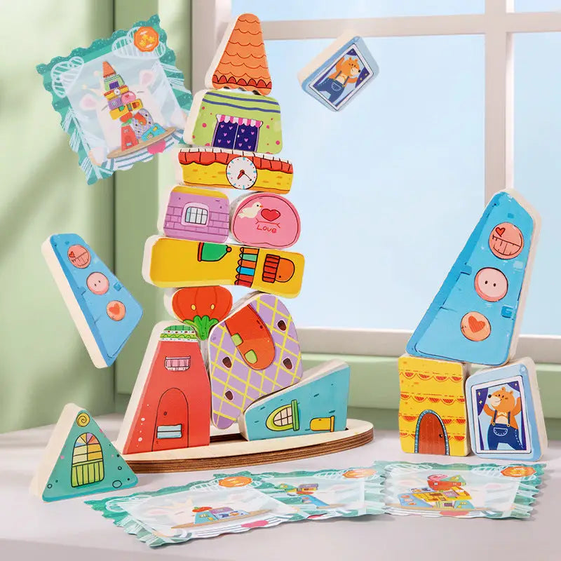 Colorful Building Blocks Stacking music building blocks