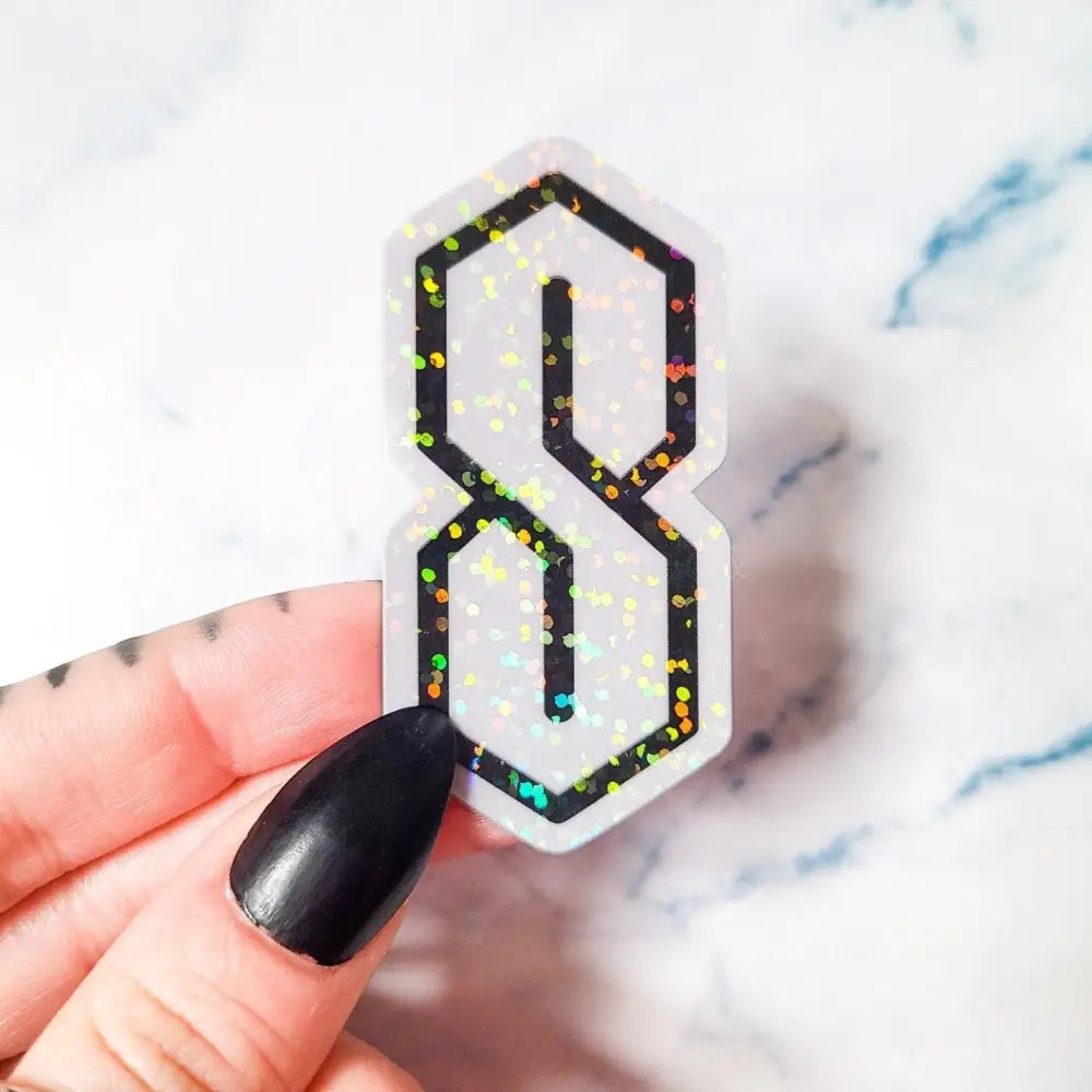 ’Cool S’ Holographic Vinyl Sticker Small Stickers