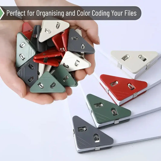 Corner Paper Clips 4 Colors Triangular File Corner Clip
