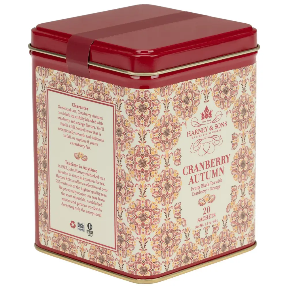 Cranberry Autumn Sachets / Tin of 20 Sachets