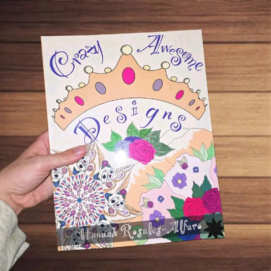 Crazy Awesome Designs All Ages Coloring Book Paperback - Paperback - Books