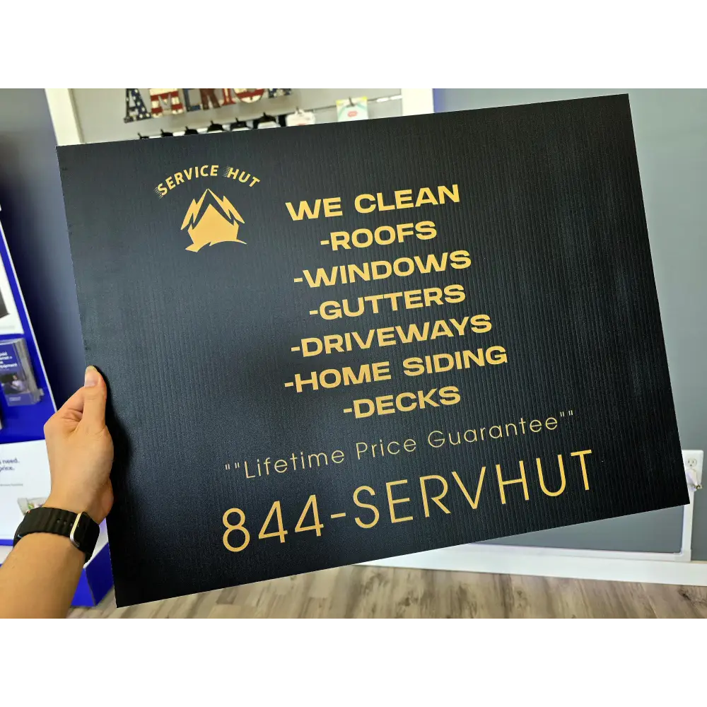 Custom Corrugated Plastic Yard Signs – Double Sided - Unglossed – 24’’ x 18’’ Size – 4mm - Custom