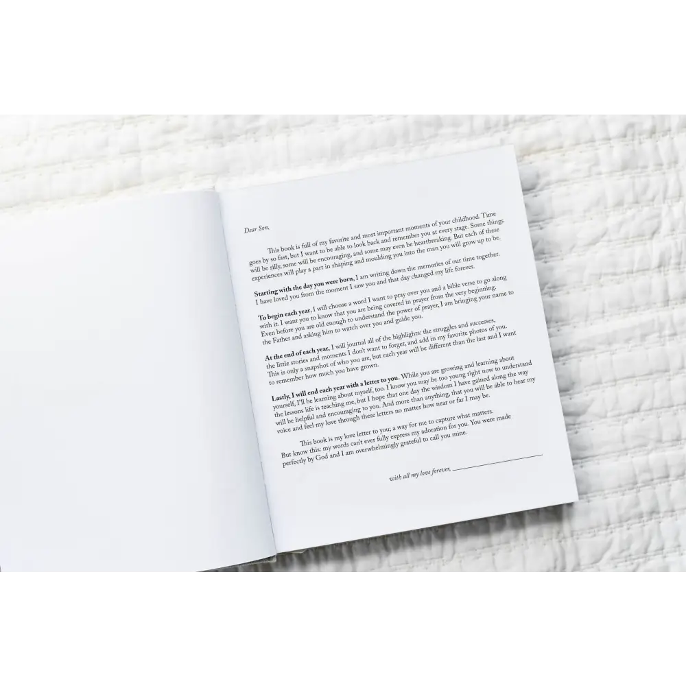 Dear Son: A Childhood Prayer Journal Journal