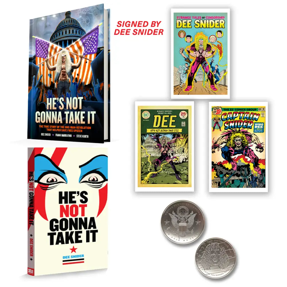 Dee Snider: HE’S NOT GONNA TAKE IT SIGNED Deluxe Bundle Book Edition