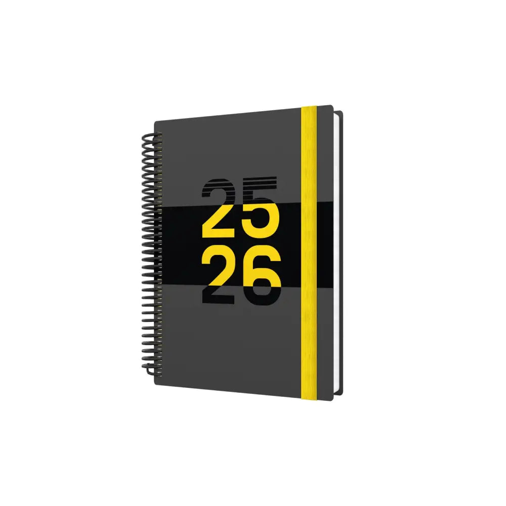 Delta A5 Day To Page with Appointments Mid/Academic Year Planner 2025 2026 Yellow Fashion Diaries