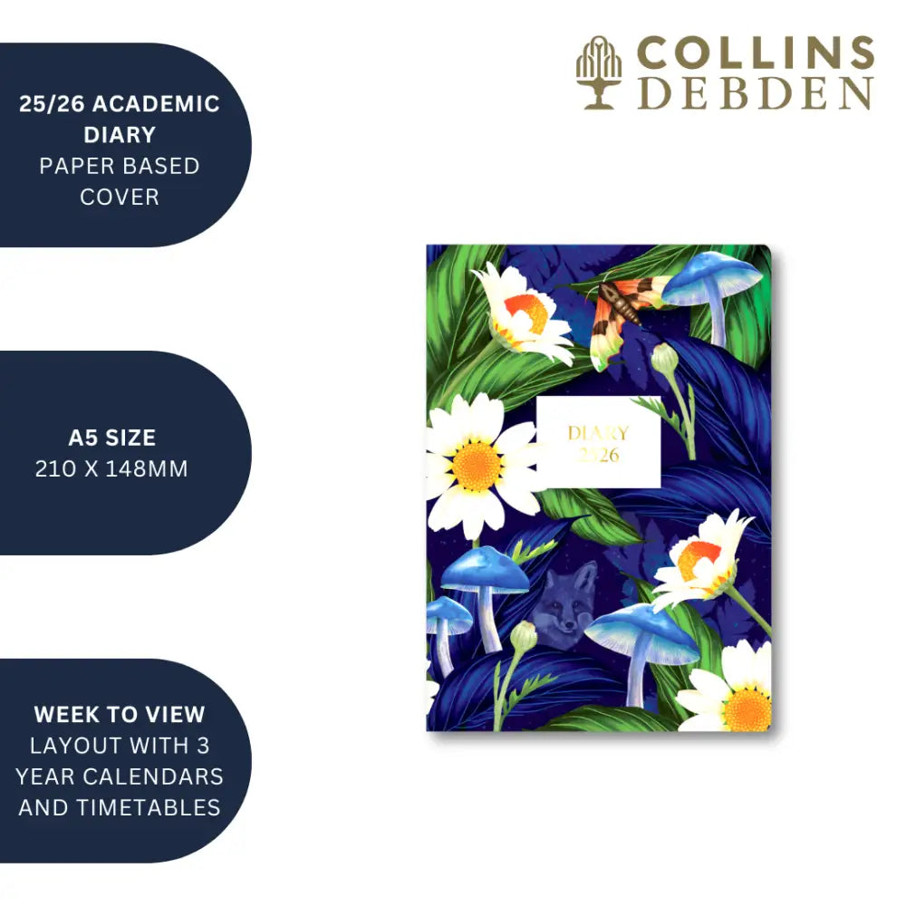Down the Garden Path - A5 Week-to-View Mid/Academic Year Diary Planner 2025-2026 - Fashion Diaries