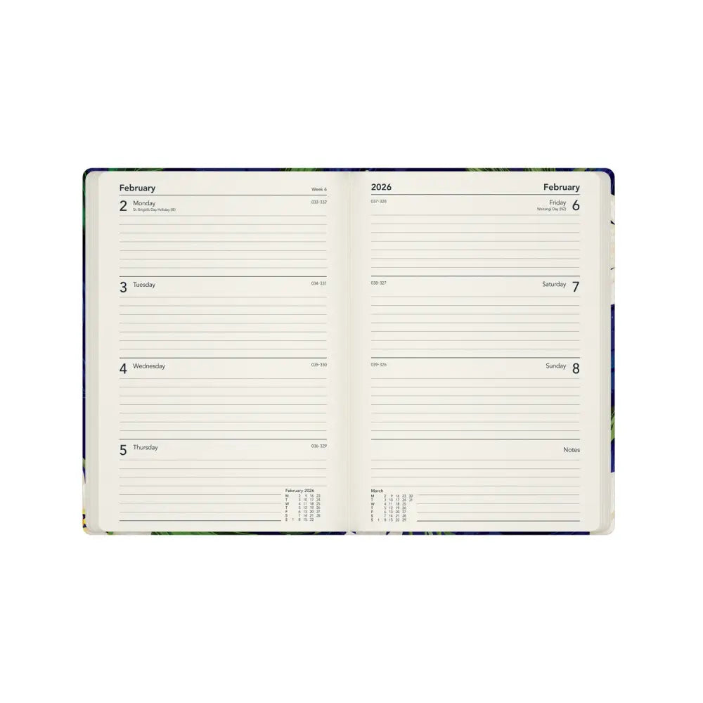 Down the Garden Path - A5 Week-to-View Mid/Academic Year Diary Planner 2025-2026 - Fashion Diaries