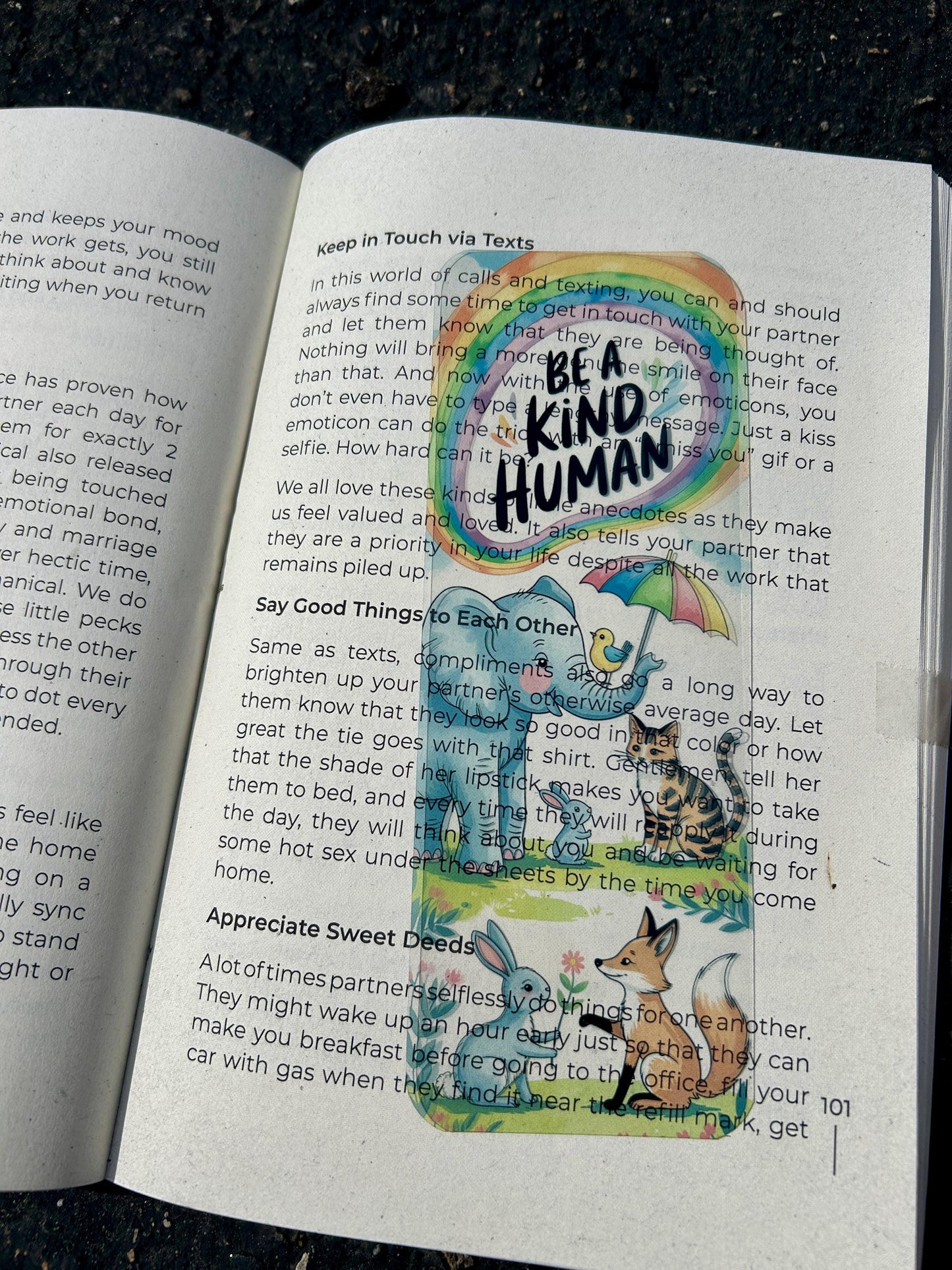 Be A Kind Human Bookmark – Inspirational Kids Reading Gift, Positive Quote for Children, Uplifting Book Accessory for Children