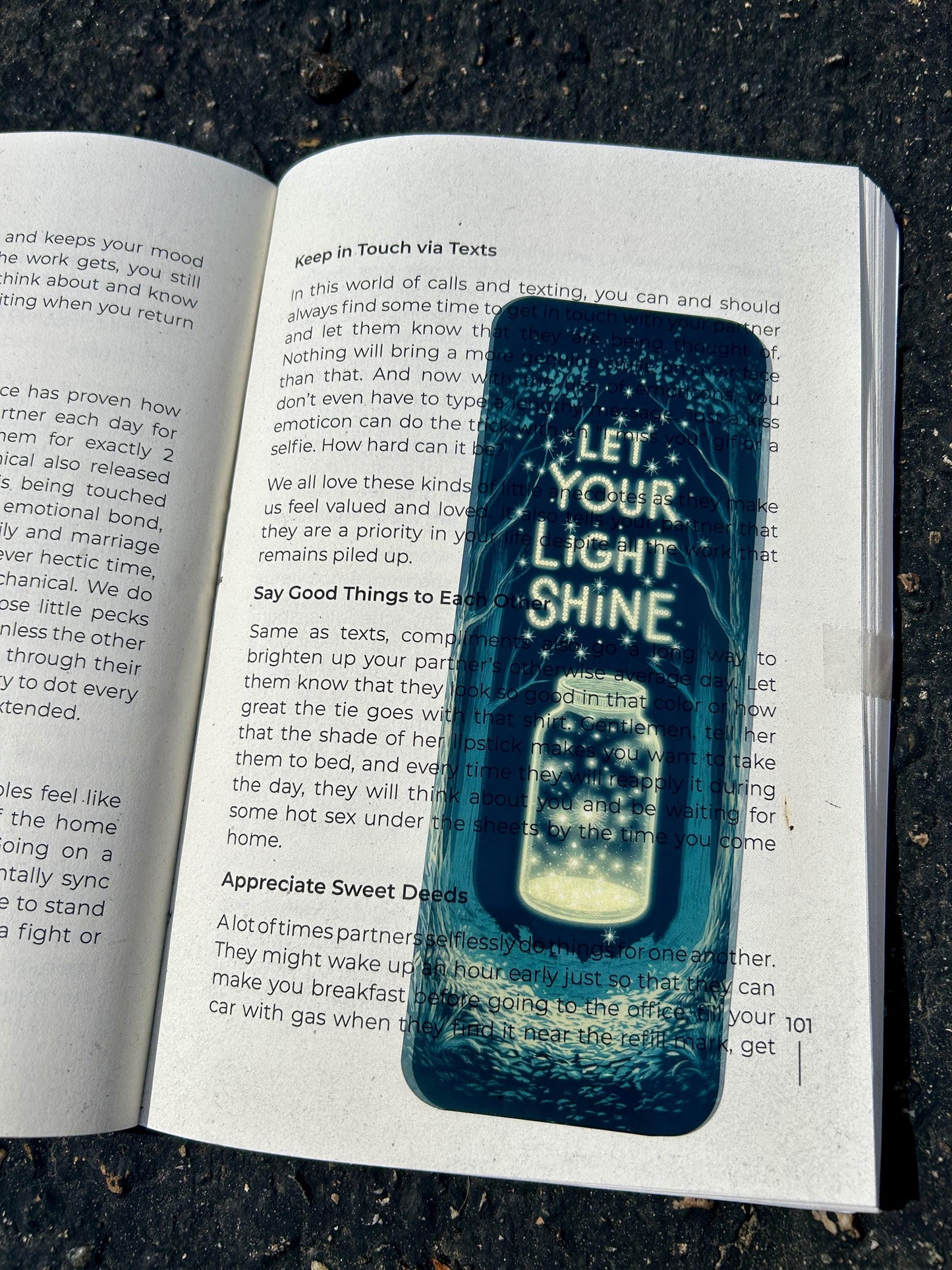 Let Your Light Shine Bookmark – Inspirational Gift for Her, Motivational Book Accessory, Uplifting Reading Gift