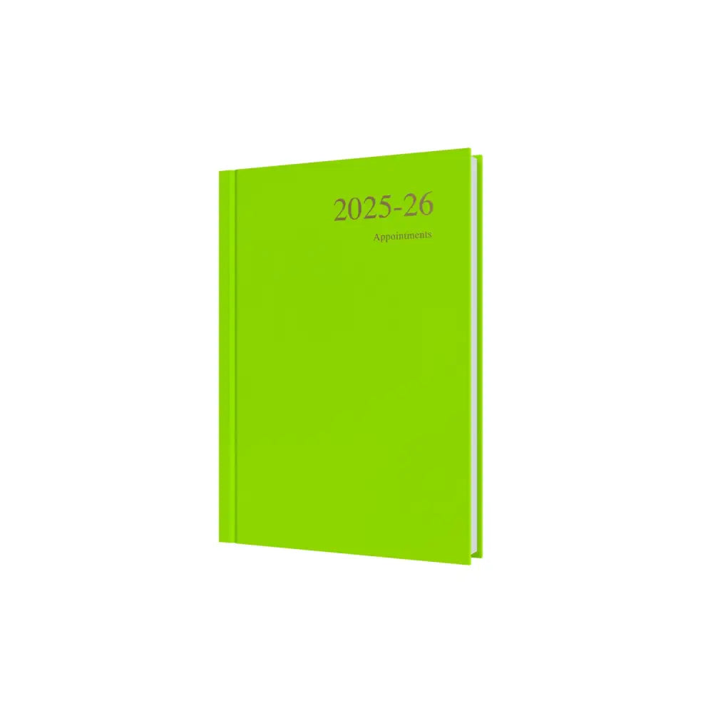Essentials A5 Day to Page with Appointments Mid/Academic Year Diary Planner July 2025 July 2026 Lime Business Diaries