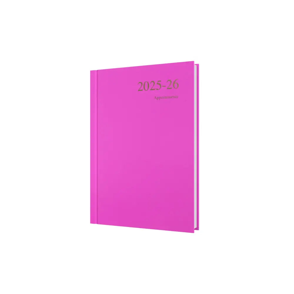 Essentials A5 Day to Page with Appointments Mid/Academic Year Diary Planner July 2025 July 2026 Pink Business Diaries