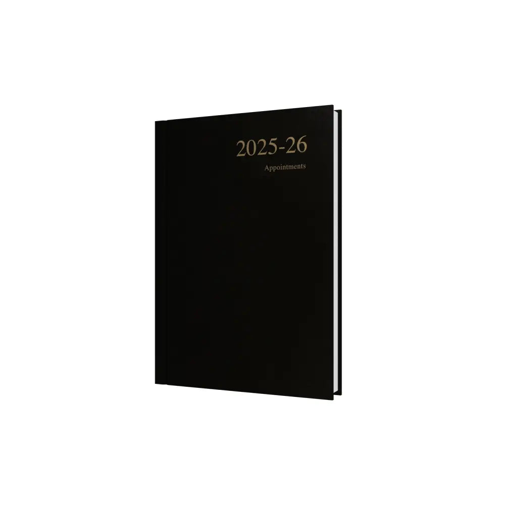 Essentials A5 Day to Page with Appointments Mid/Academic Year Diary Planner July 2025 July 2026 Black Business Diaries