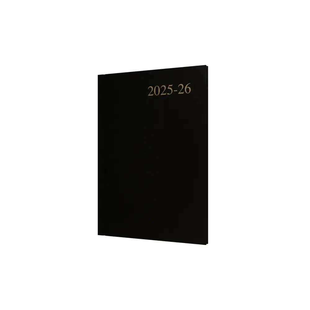Essentials A5 Week to View with Appointments Mid/Academic Year Diary Planner 2025 2026 Black Business Diaries