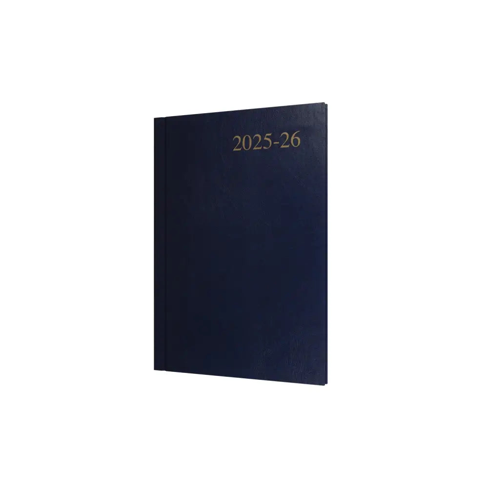 Essentials A5 Week to View with Appointments Mid/Academic Year Diary Planner 2025 2026 Dark Blue Business Diaries
