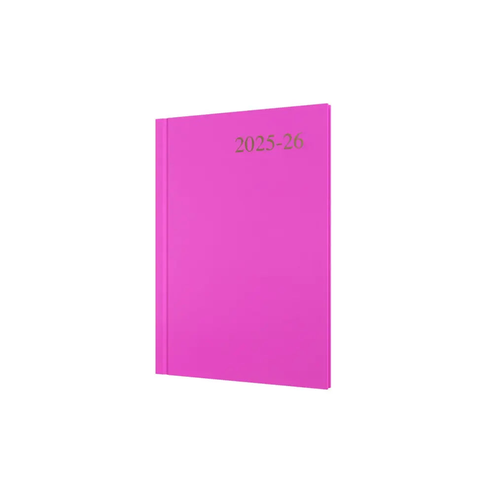 Essentials A5 Week to View with Appointments Mid/Academic Year Diary Planner 2025 2026 Pink Business Diaries