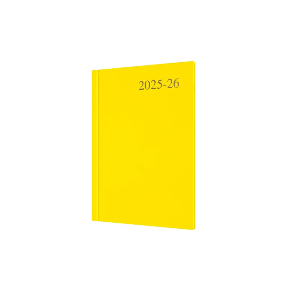 Essentials A5 Week to View with Appointments Mid/Academic Year Diary Planner 2025 2026 Yellow Business Diaries
