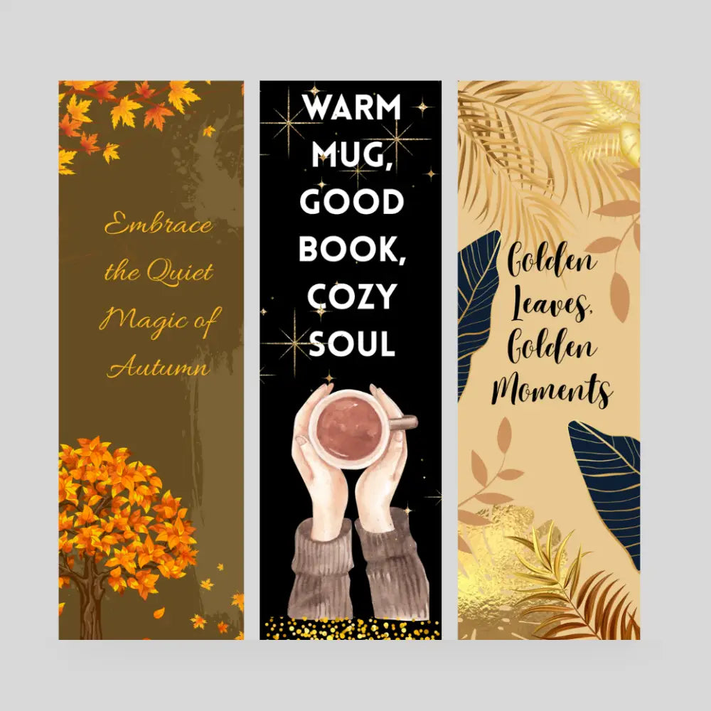 Fall Warmth Bookmark Set – Cozy Autumn 3 Pack for Book Lovers & Seasonal Gifting Paper products