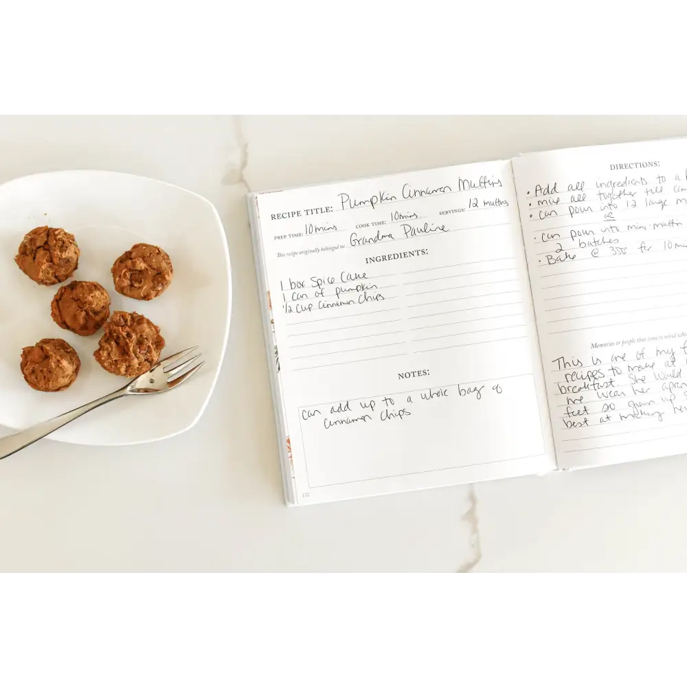 Family Recipe Book Journal