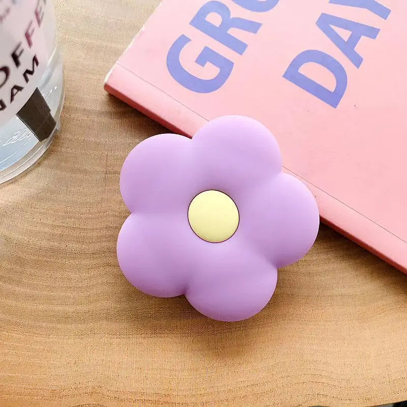 Flower Retractable Folding Mobile Phone Stand - Purple - Phone Stands
