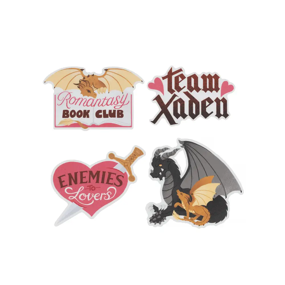 Fourth Wing: Romantasy Book Club Stickers - Set of 4 - Stickers