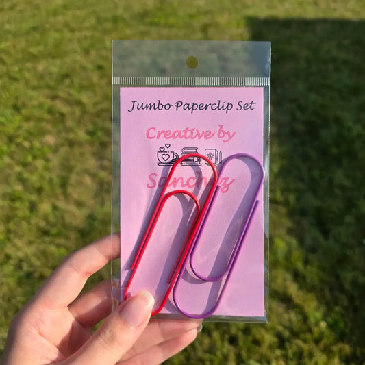 Giant Paperclip Bookmark Set of 2 - Red/Purple - book accessory