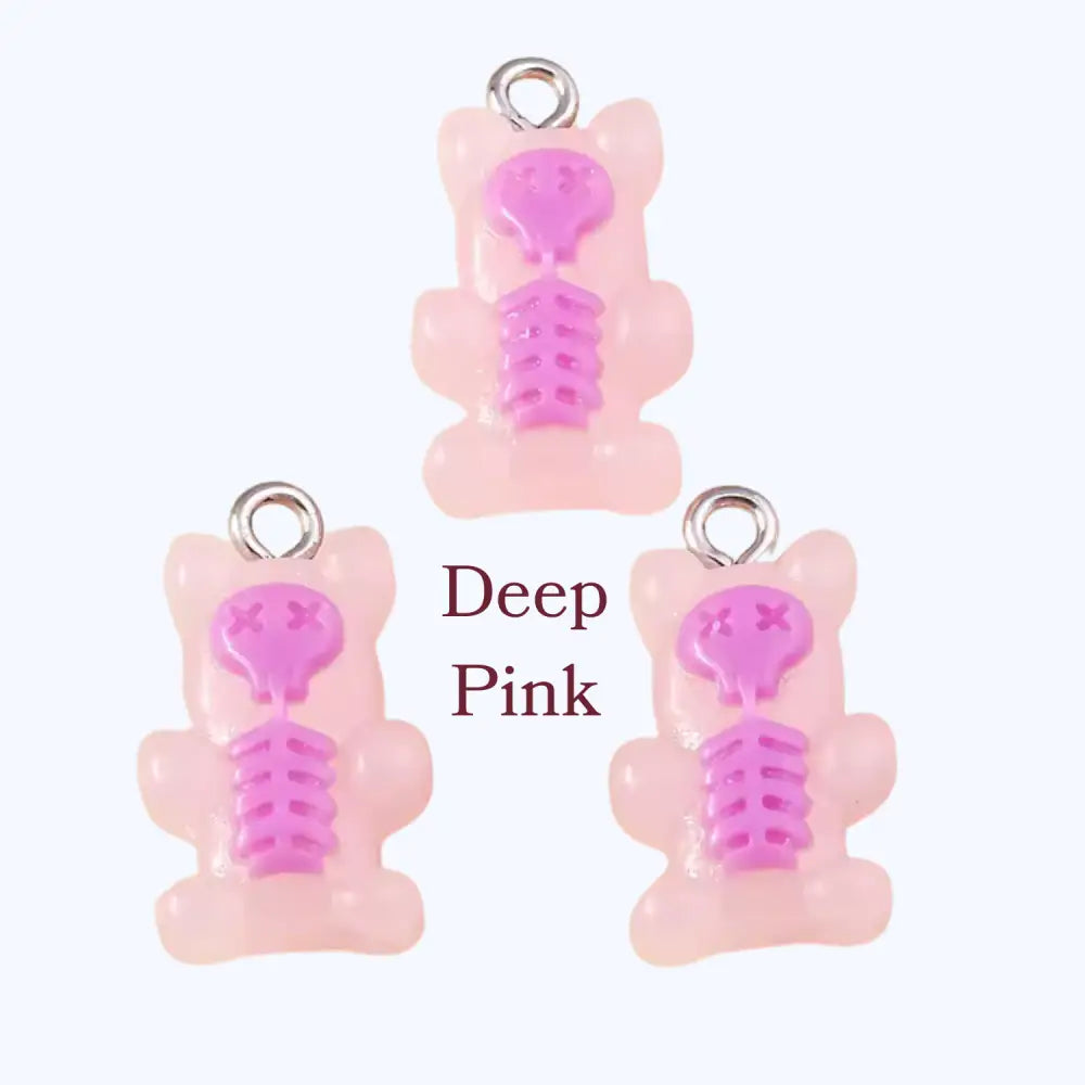 Gummy Bear Skeleton–USB-C Dust Plug Charm for Kindle Phones and Tablets - Deep Pink - Accessories