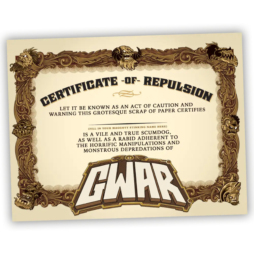 GWAR: ’The Return of Gor Gor’ Signed Platinum Edition Comic Book + Vinyl LP (Limited Edition Fruit Punch)