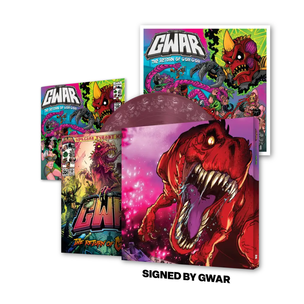 GWAR: ’The Return of Gor Gor’ Signed Platinum Edition Comic Book + Vinyl LP (Limited Edition Fruit Punch)