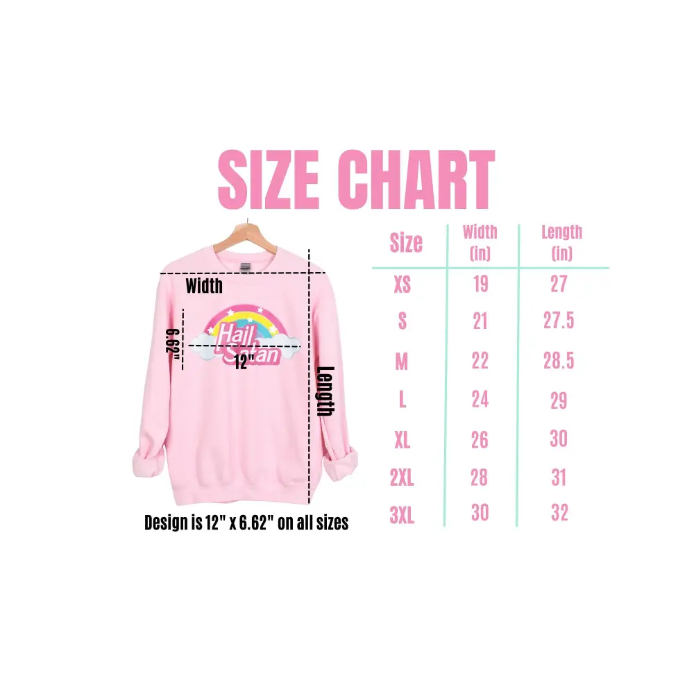 Hail Satan Pink Crewneck Sweatshirt Unisex Clothing