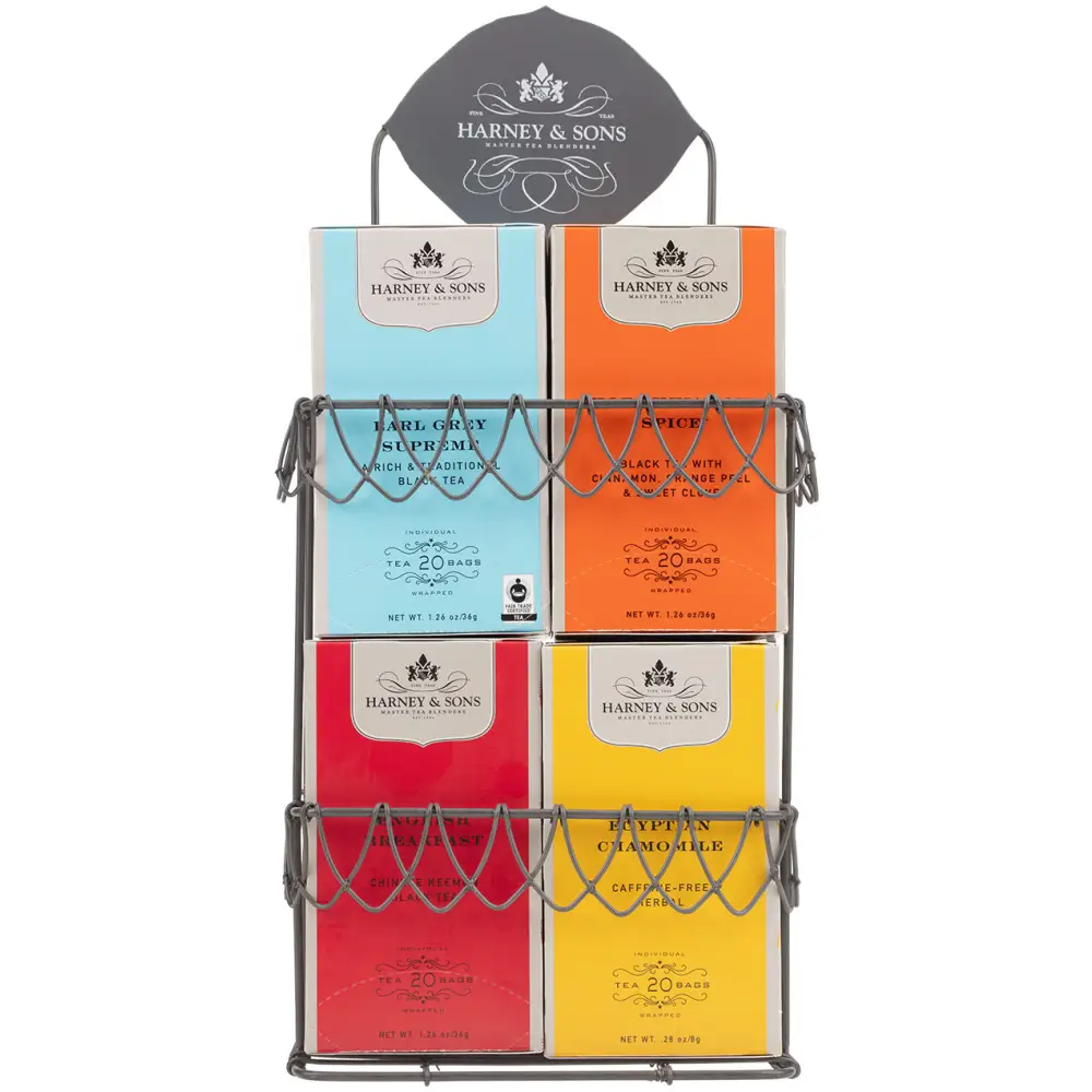 Harney & Sons Display Rack Decorative Wire for 4 Premium Teabag Boxes Display Rack Decorative Wire
