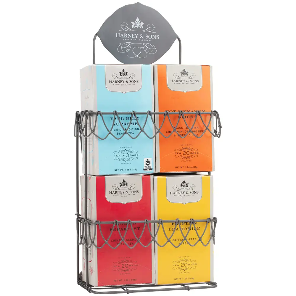 Harney & Sons Display Rack Decorative Wire for 4 Premium Teabag Boxes Display Rack Decorative Wire