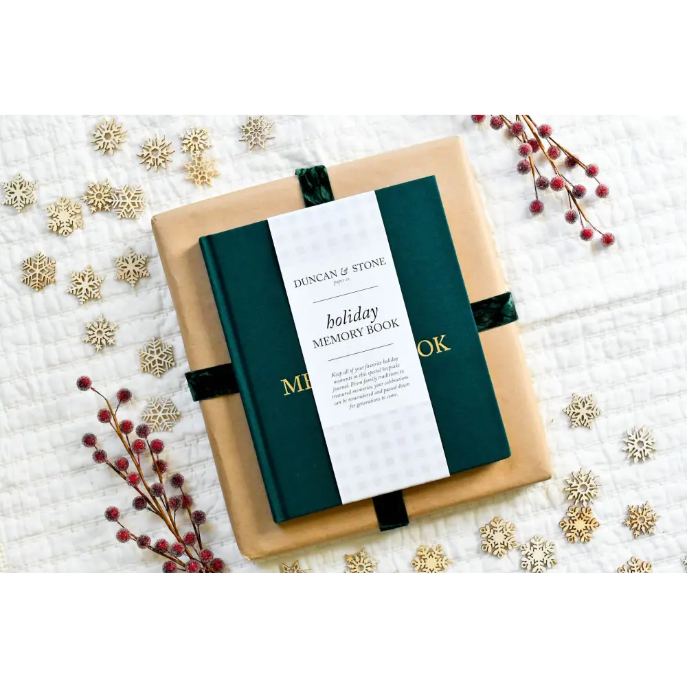 Holiday Memory Book & Family Keepsake Emerald Journal