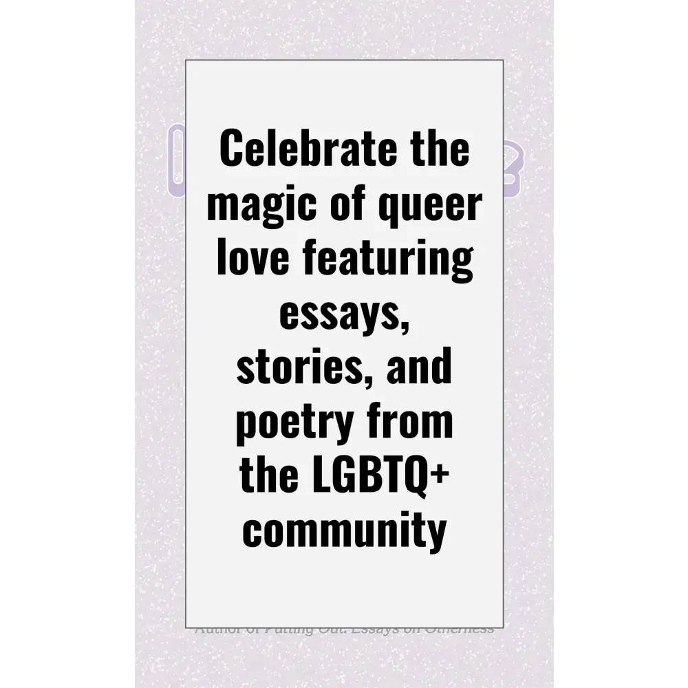 I Feel Love: Notes on Queer Joy Books