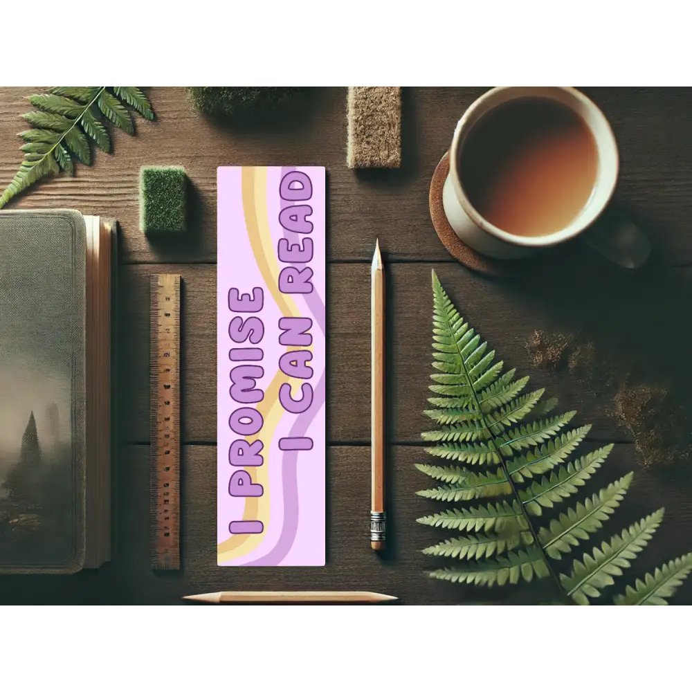 I Promise I Can Read Bookmark | Sassy Reading Accessory | Laminated Cardstock | Book Lover Gift | Bookish Humor | Funny