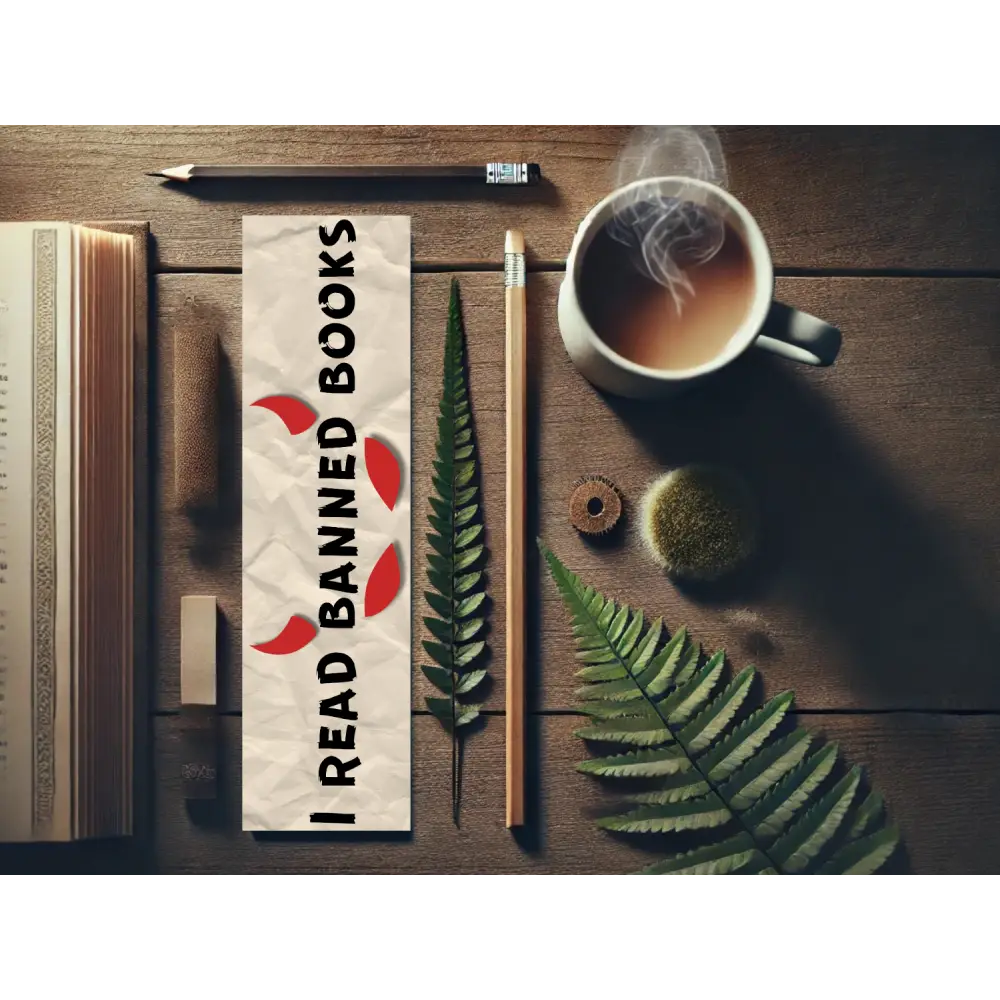 I Read Banned Books Bookmark Sturdy Laminated Bookmark with Bold Design for Book Lovers and Librarians Perfect Gift