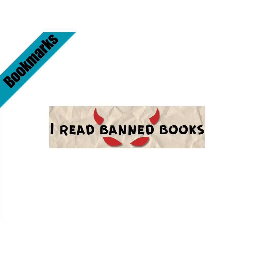 I Read Banned Books Bookmark Sturdy Laminated Bookmark with Bold Design for Book Lovers and Librarians Perfect Gift
