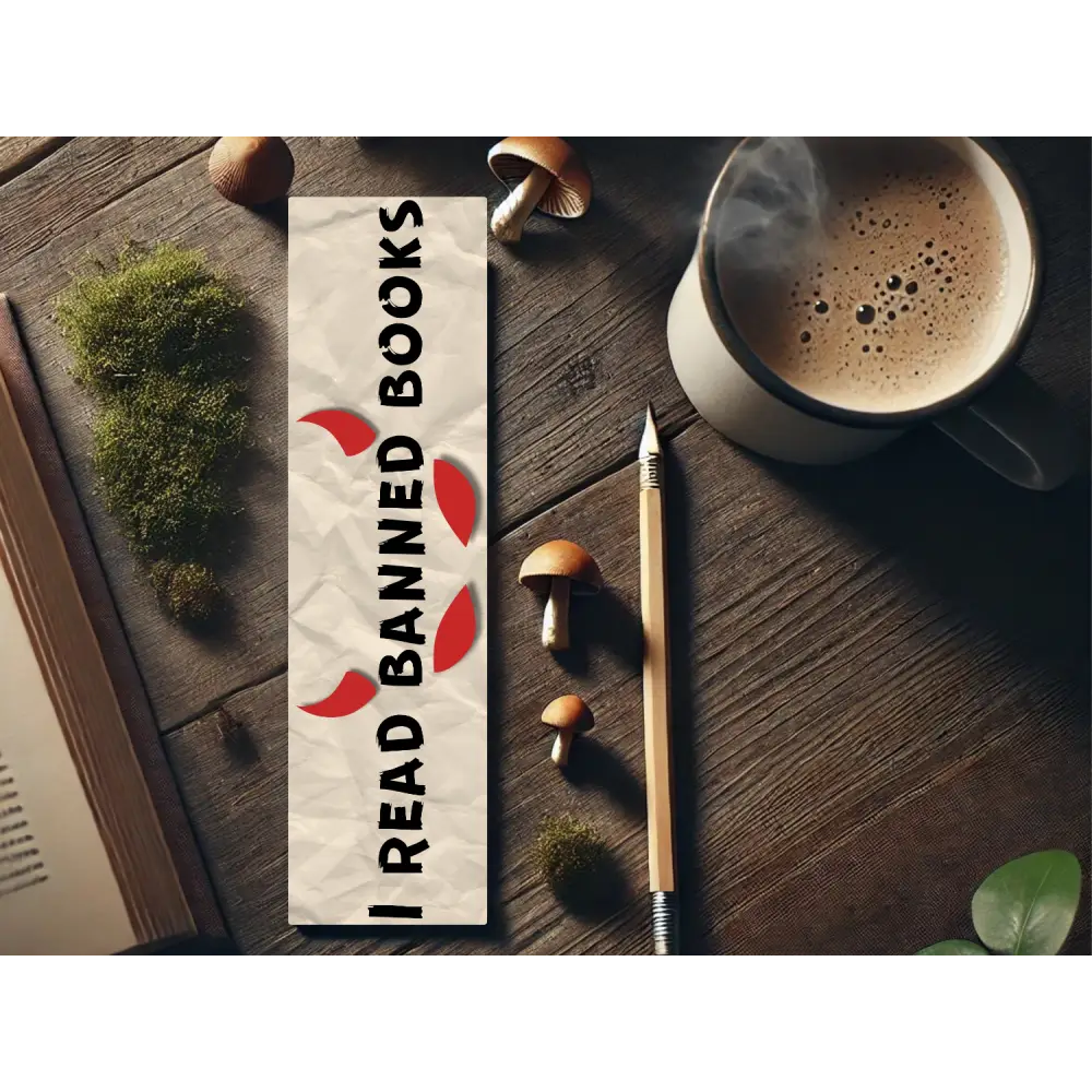 I Read Banned Books Bookmark Sturdy Laminated Bookmark with Bold Design for Book Lovers and Librarians Perfect Gift