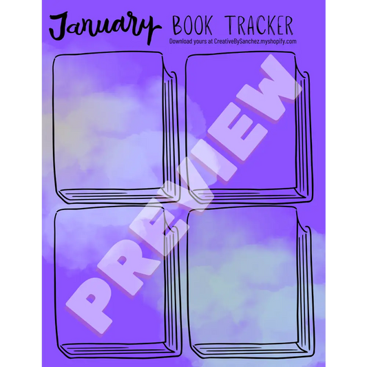 January Book Trackers - 4 Books - Book Tracker