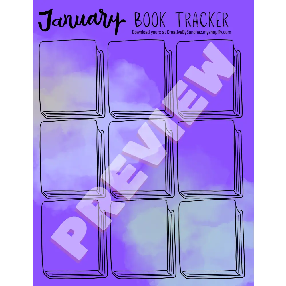 January Book Trackers - 9 Books - Book Tracker