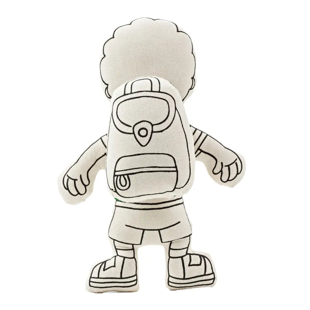 Kiboo Kids: Boy with Striped T Shirt Colorable and Washable Doll for Creative Play Color and Play Doll