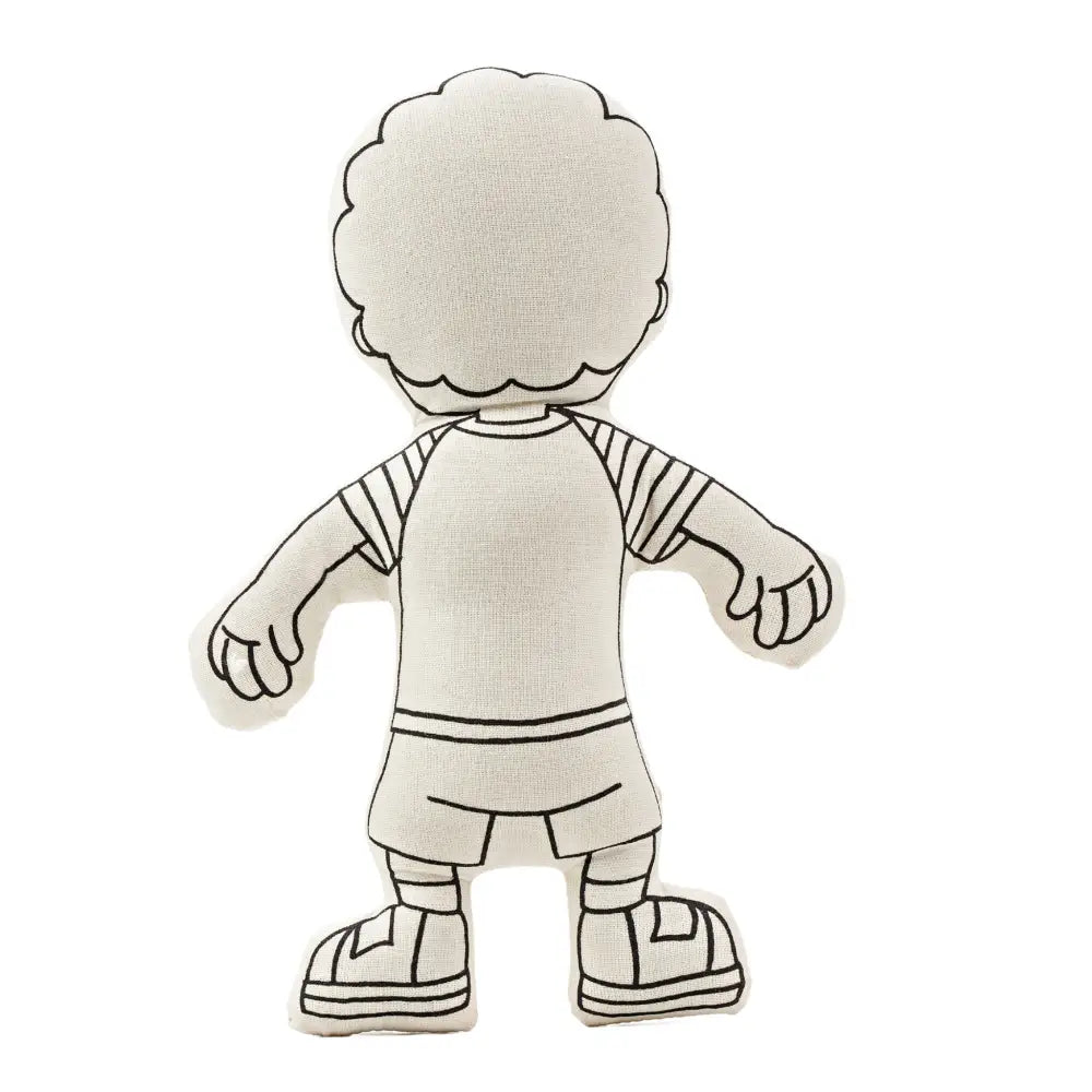 Kiboo Kids: Boy with Striped T Shirt Colorable and Washable Doll for Creative Play Color and Play Doll