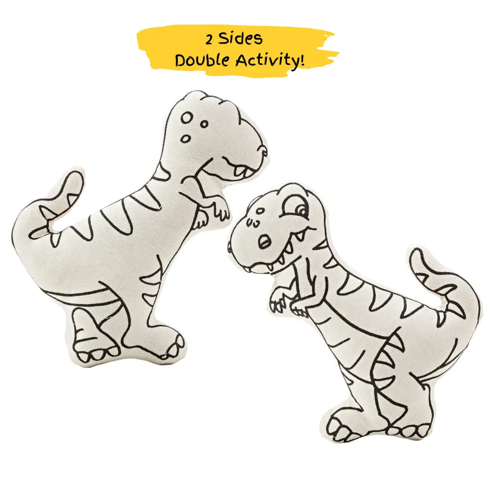 Kiboo Kids: Dinosaurs for Coloring Duo Pack T Rex & Triceratops Washable and Reusable for Creative Play Dinosaur