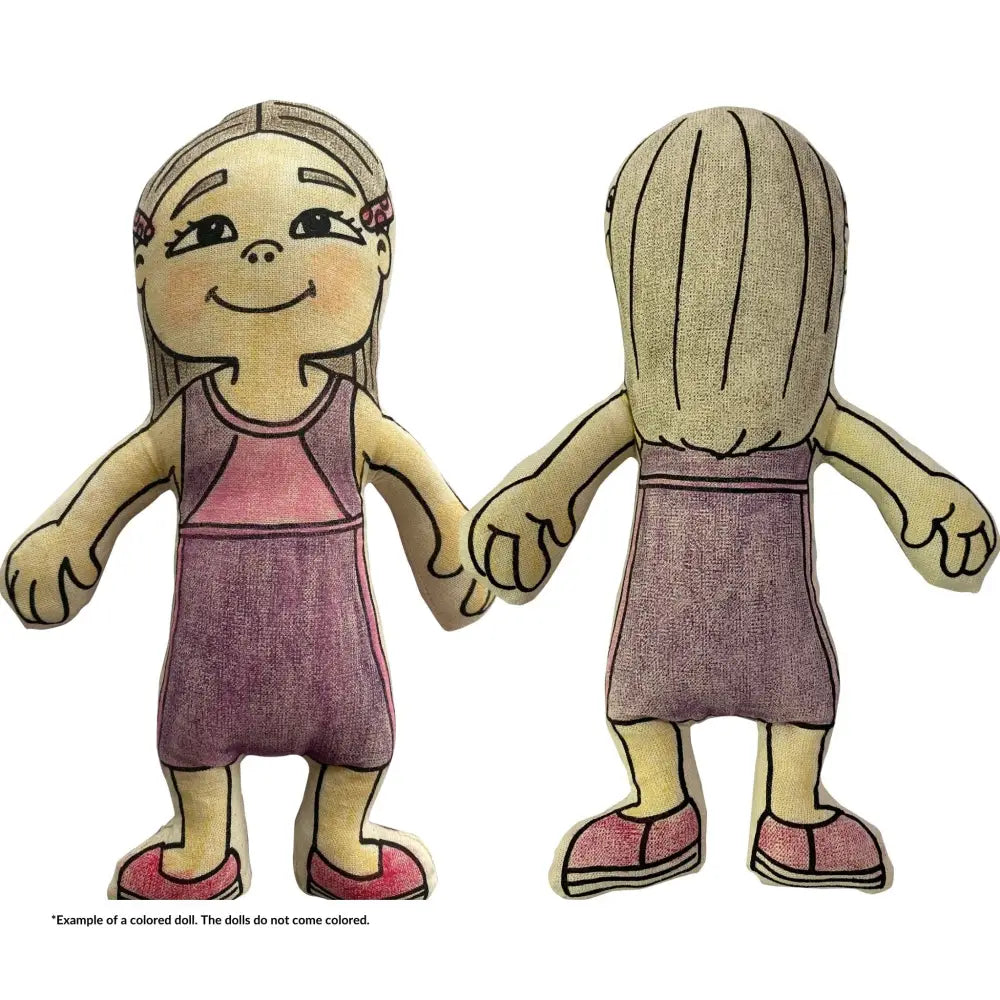 Kiboo Kids: Girl with Long Hair Colorable and Washable Doll for Creative Play Color and Play Doll