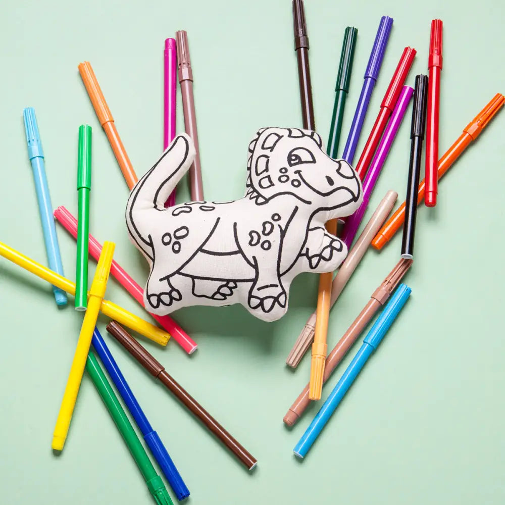 Kiboo Kids Jurassic Series: Triceratops Dinosaur for Coloring and Creative Play Dinosaur for Coloring