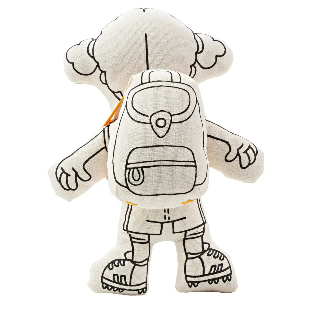 Kiboo Kids Soccer Series: Soccer Girl with Pigtails Doll Colorable and Washable for Creative Play Color and Play Doll
