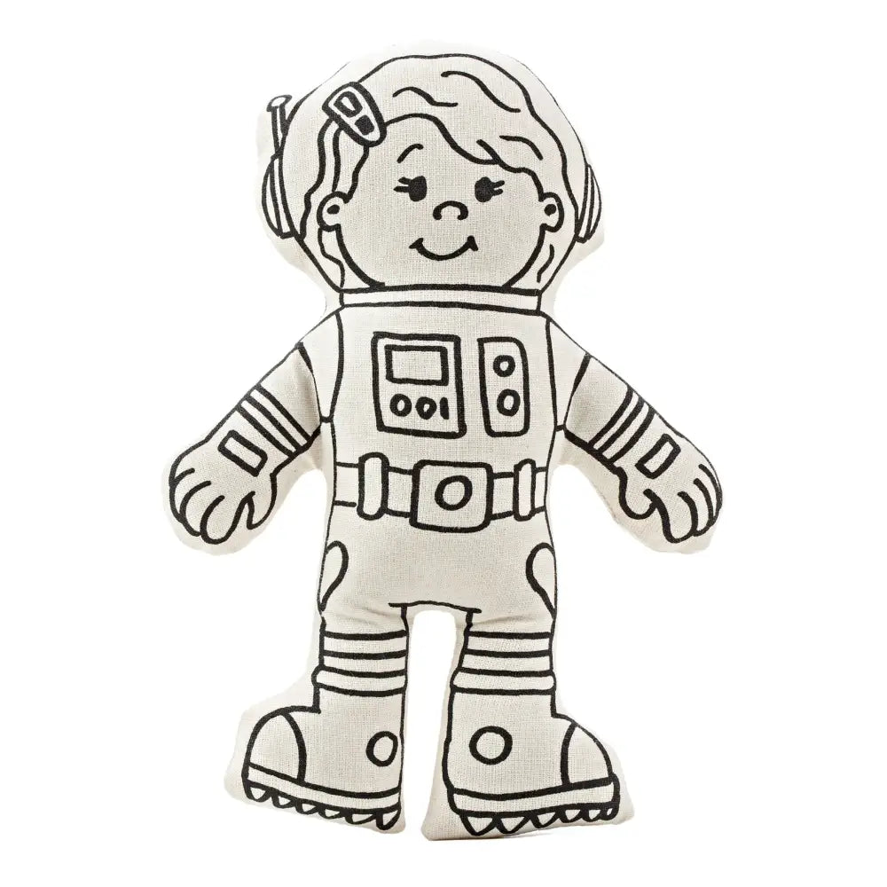 Kiboo Kids Space Explorer: Girl Astronaut Doll with Mini Space Pack Educational and Imaginative Play Toy Color and Play
