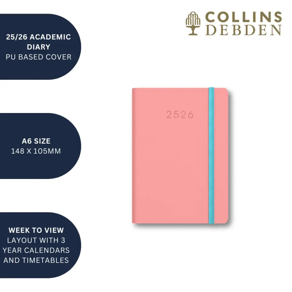 Legacy A6 Week to View Mid/Academic Year Diary Planner 2025 2026 Fashion Diaries