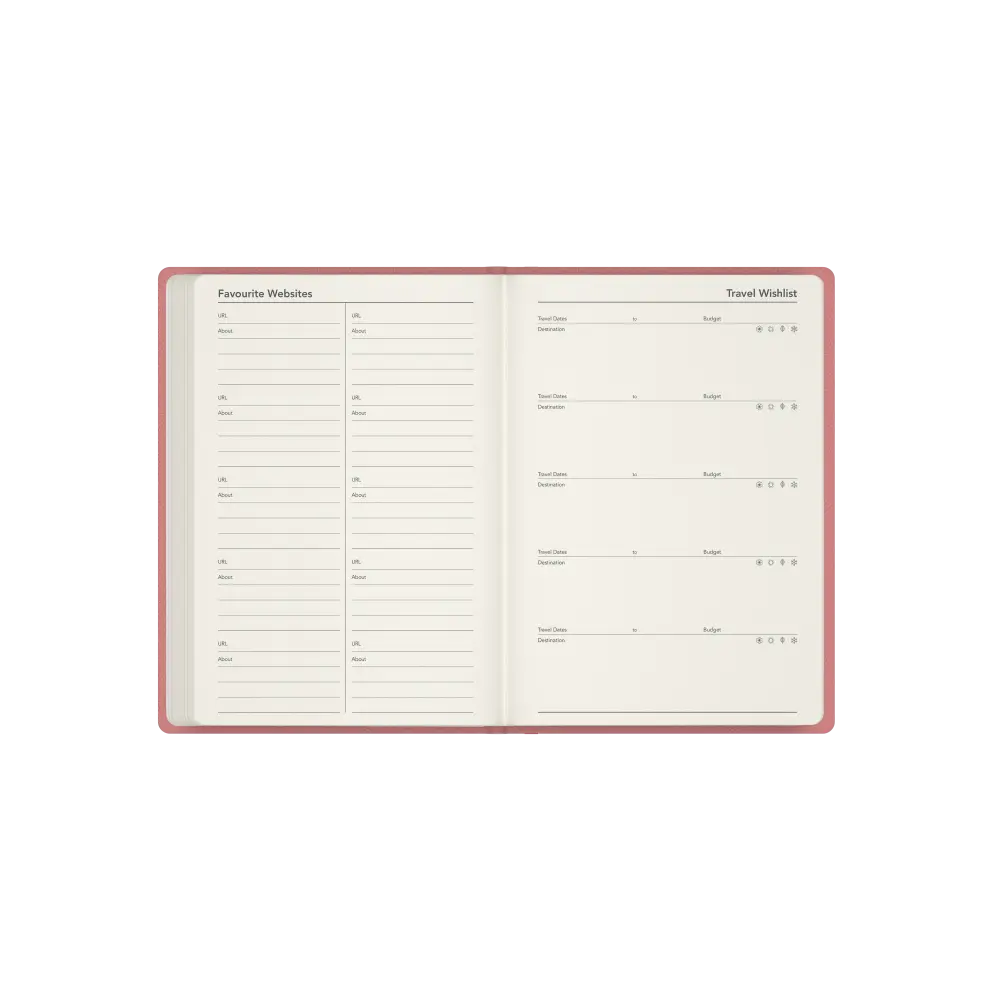 Legacy A6 Week to View Mid/Academic Year Diary Planner 2025 2026 Fashion Diaries